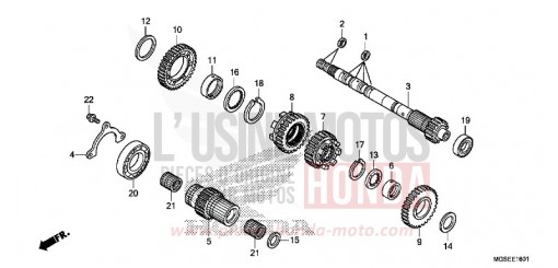 TRANSMISSION (NC700SD) (MAINSHAFT) NC700SDD de 2013